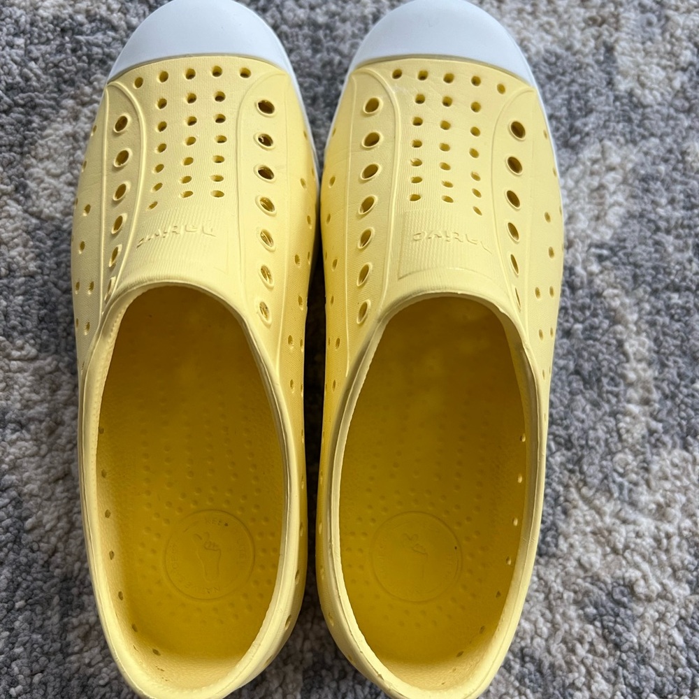 Native yellow kids shoes